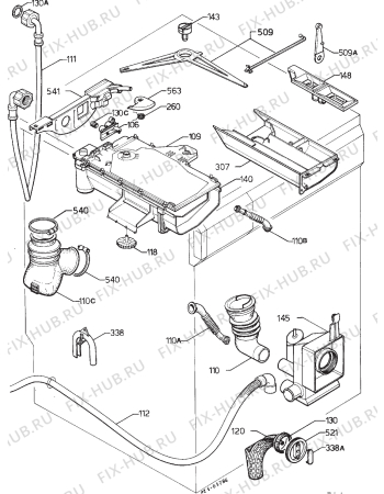 Взрыв-схема стиральной машины Zoppas P52 RX - Схема узла Hydraulic System 272